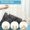 Jadive 120 Pcs Beige Velvet Hangers Clips Strong Non Slip