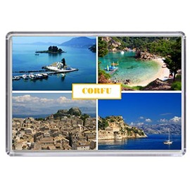 Corfu Greece Ionian Islands Souvenir Acrylic Fridge Magnet (Standard: 70x45mm)