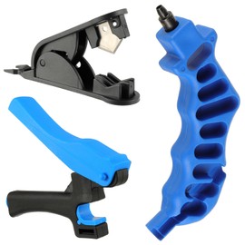 HUAREW 3PCS Drip Irrigation Tubing Hole Punch Cutter Tool Set, 2 in 1 Combination Drip Punch Tool, Irrigation Sprinkler Hose Cutter for Garden PE Pipe 16 20mm