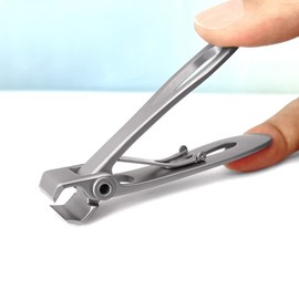 VOGARB Straight Nail Clippers for Men Heavy Duty Toenail Clippers for Seniors Thick Toenails, Wide Jaw Opening Large Ultra Sharp Fingernail Cutter, Stainless Steel (Flat Edge-S)