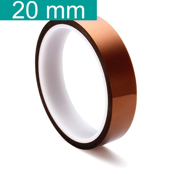 Youmile 5 Size 5mm 10mm 20mm 30mm 50mm 30m/100ft BGA High Temperature Film Heat Resistant Polyimide Kapton Tape Gold Resisting Sticky