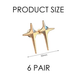 MAXQUU 6 Star Waist Buckles, Pants Waist Tightener, Adjustable Pants Buckles, Clothing Accessories (Gold, Silver, Black).