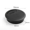 Jimkply 15 Pieces Cable Grommet Black Round Cable Grommet 60mm