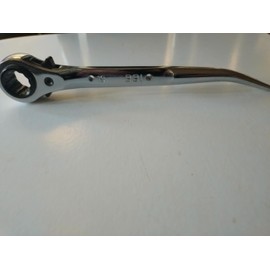 BBI LTD Flat Scaffold Spanner/Ratchet Podger 19 & 21 Double Action Steel Spanner Short Tail
