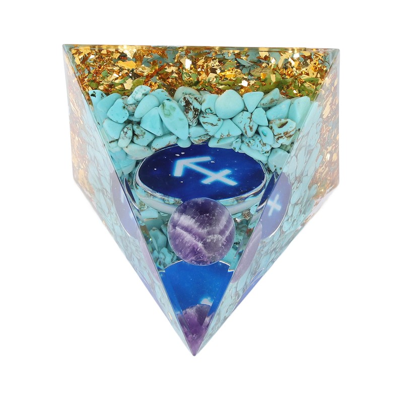 Constellation Pyramid Stone for Positive Energy Reduce Stress Chakra Resin