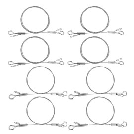 8Pcs Adjustable Picture Hanging Wire Kit, 4Pcs x 1m (3.3ft) Thin Wire + 4Pcs x 2m (6.6ft) Thick Wire, Heavy Duty Stainless Steel Wire with Hook for Hanging Pictures, Mirrors, Supports Up to 66lbs