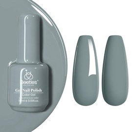 Beetles Gel Nail Polish - 15ml Grey Green Celadon Porcelain Spring Color Gel Polish, Soak Off U V LED Nail Lamp, DIY Home Salon Manicure Nail Art, 0.5Oz Gift