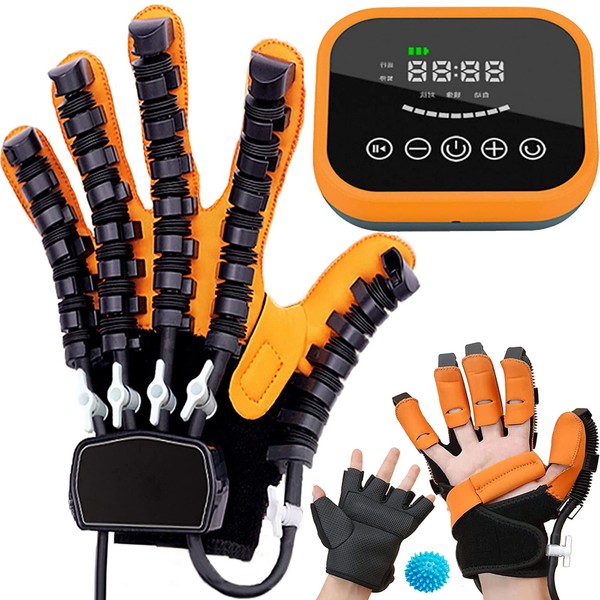 Rehabilitation Robot Gloves Hemiplegia Hand Stroke Recovery Equipment, Finger Exerciser & Hand Strengthener Physical Therapy Equipment(Color:Left Hand,Size:Small)