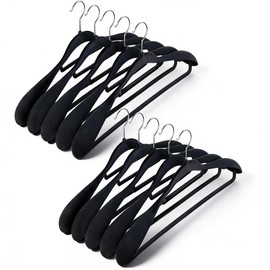 10 Pack Velvet Hangers, Wide Shoulder Heavy Duty Suit Hangers for Men