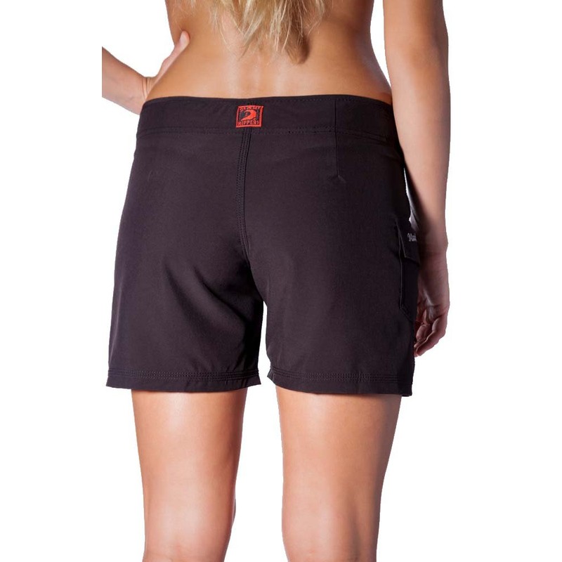 Maui Rippers Women's 5" Board Short Stretch (02, Black)