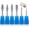Pack of 7 Nail Drill Bits, Nail Cutter Attachments, Nail