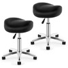 Maxdot 2 Pack Extra Thick Saddle Stool with Wheels Ergonomic