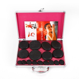 28pcs/set Hot Spa Rock Basalt Stone Stones Massage Warmer Kit & Heating Box US