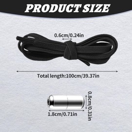 NECXON 2 Pairs Elastic Laces, No Tie Elastic Shoelaces No Tie Shoe Laces for Adult Kids Elder (Black + Black)