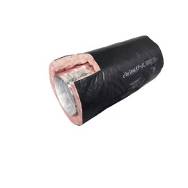 Thermaflex 10" x 25' Insulated Flexible Round Flex Duct Tube R6 Heating/AC Black Venting