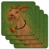 Screaming Goat Low Profile Novelty Cork Coaster Set