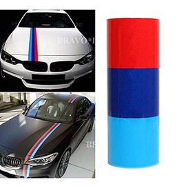 Winlauyet 2M Stripes Flag Car Sticker Bonnet Decorative Film Sticker