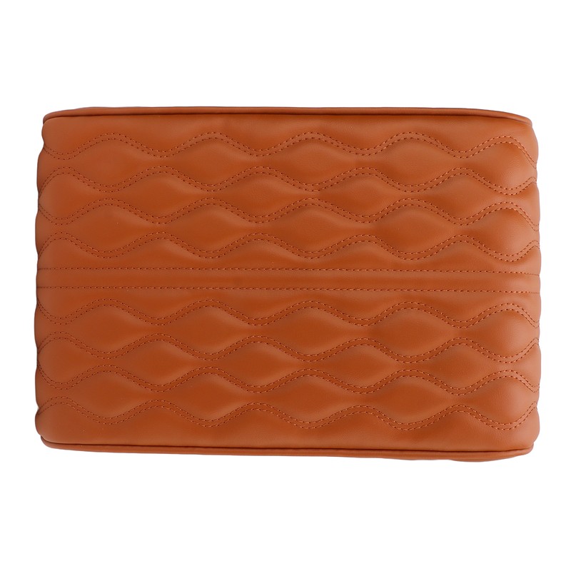 Center Console Armrest Cover Pad Universal PU Leather Waterproof Elastic