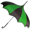 Gothic Rebel Striped Dark Wing Pagoda Umbrella - Ideal for