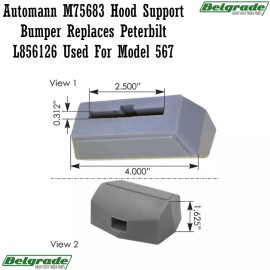 Automann M75683 Hood Support Bumper Replaces Peterbilt L856126 Used For 567