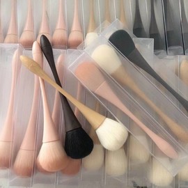 [Overseas] High-quality new nail dust brush nail powder dust brush small waist makeup Pvc box log black wool 4ea