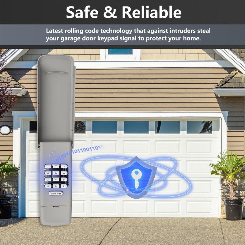 Universal Garage Door Opener Keypad Remote Wireless Keyless Keypad Compatible