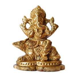 GURU JEE Brass Idol for Puja Room Decoration Lord Ganesha Ganpati Ji Murti Religious Gifts