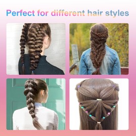 oditton Mini Rubber Bands - 1000 PCS Soft Elastic Hair Ties, Mini Toddler Braids Ponytail Holders, for Infants, Jelly color