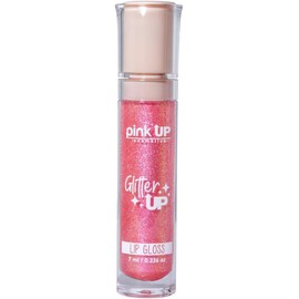 PINK UP Glitter Up Gloss Labial Brillo hidratante Efecto Húmedo Con glitter para labios Glitters de larga duración Acabado tornasol y destellante Color Star Dust 7ml PKGU5
