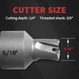 S&F STEAD & FAST Spot Weld Cutter Drill Bit 4 Pcs, Spot Weld Removal Replacements, Cutting Diameter 5/16", 3/8" Shank, Annular Cutter for Hand Drill, Auto Body Tools, Collision Repair, Car Restoration