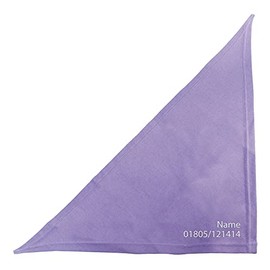 Schecker Lilac 65 cm Embroidered Dog Bandana Embroidered with Dog Name and No. High-Quality Washable Individual