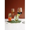 Everest Global Tishomingo Leaf decal without gold rim Glass Champagne