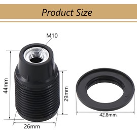 E12 Candelabra Socket,TWDRTDD Black 3-Pack Candelabra Base Lamp Holder Light Socket Black (Full Uno Thread and Ring)
