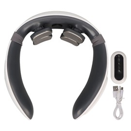 Electric Heated Pulse Neck Massager 4 Heads Intelligent Remote Control Relieves Fatigue Vibration Cervical Massager