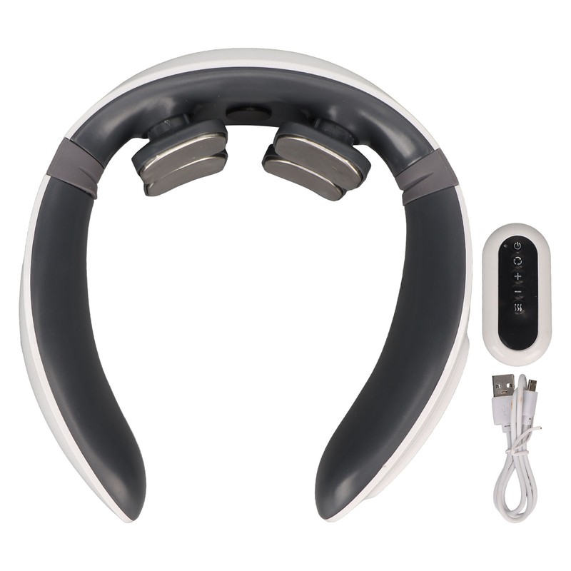 Electric Heated Pulse Neck Massager 4 Heads Intelligent Remote Control