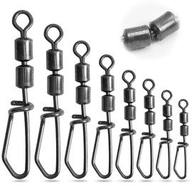 Goture Stainless Steel Snap Swivels, Fishing Swivels, Cross Line Rolling Swivels, High Strength Fishing Snap Swivels, Ball Bearing Swivels, Stainless Steel Fishing Swivels, Saltwater Corrosion