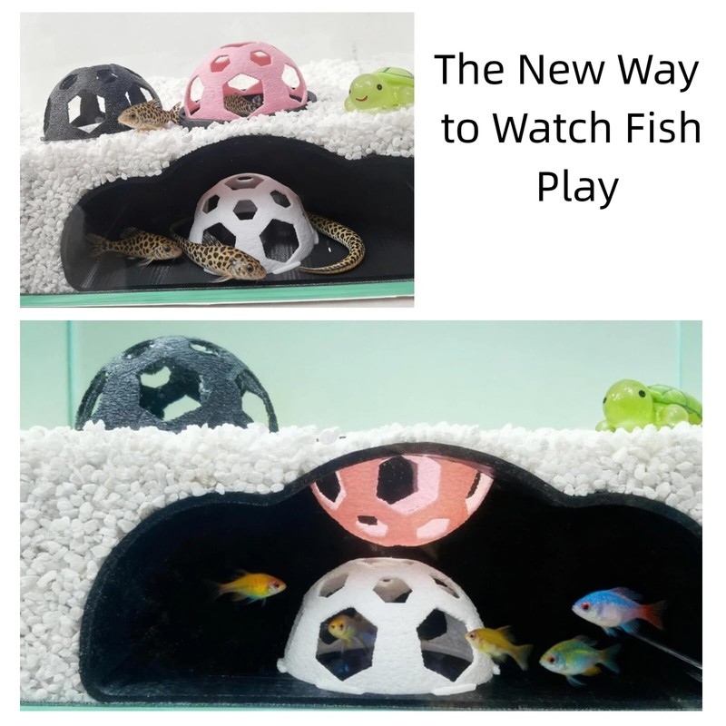 Ulyunist 4-Piece Aquarium Fish Tank Cave Set - 1 Large