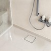 EBYTE Square Shower Drain, 6 Inch Brushed Nickel 304 Stainless