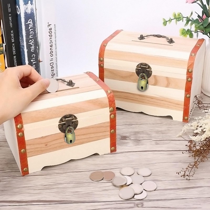 SDTC Tech 2pcs Mini Antique Padlock Retro Vintage Style Bear