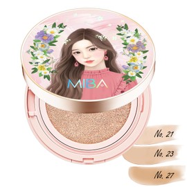 MIBA Ion Calcium Foundation Double Cushion RX No 27 Big Cushion SEASON2 Long Lasting Effect. Skin moisturizing. Glow Makeup High Coverage. Skin tightening relief. Smooth adhesion.(25 g / 0.88 oz)