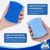MR.SIGA Esponja Exfoliante de celulosa antiarañazos para Cocina, Doble Cara,