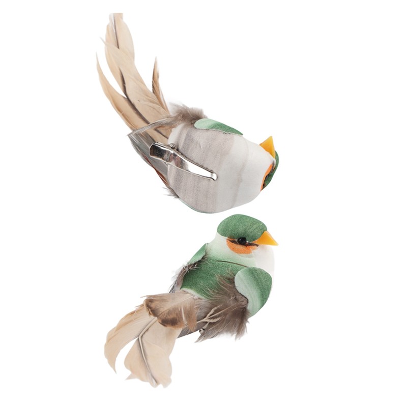 12Pcs Simulation Foam Bird Artificial Bird Decor with Clip Fixing
