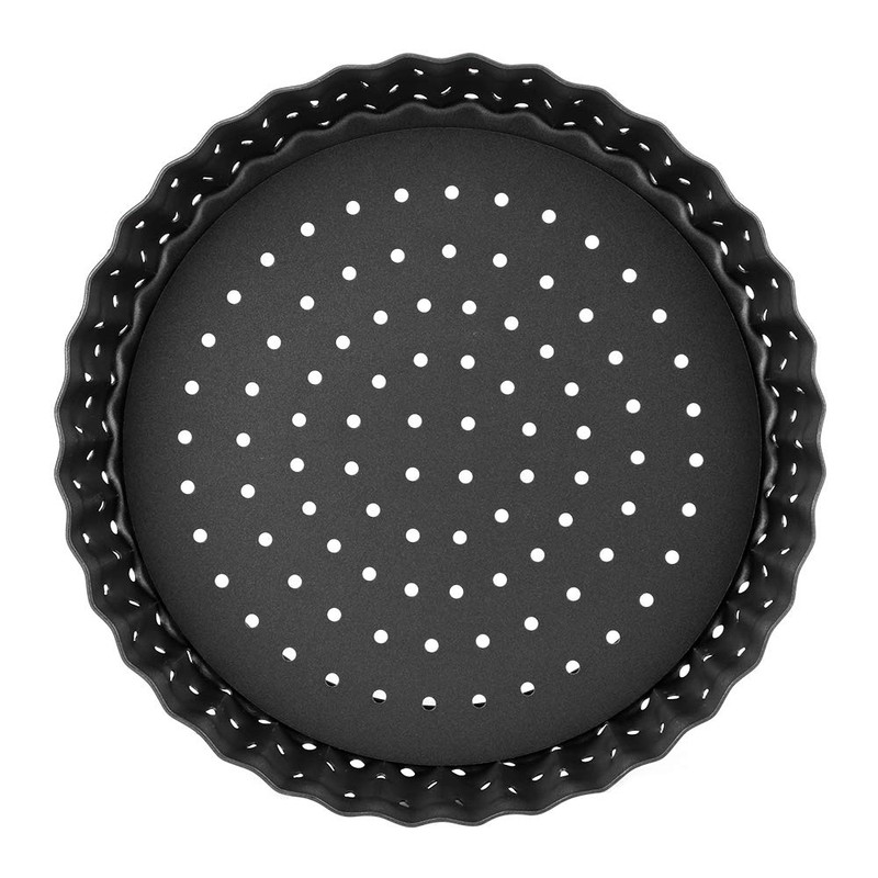 QANYEGN Carbon Steel Pizza Mold Tray, Round Pizza Tray for