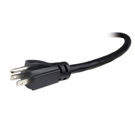 Pinfox 3ft 12 Gauge 3 Prong Power Supply Cord, 110V 115V 120V Pigtail Cable, Heavy Duty Replacement, Male-to-Male for Appliance, NEMA 5-15 Plug US SJT 12AWG (12/3), Black (3ft)