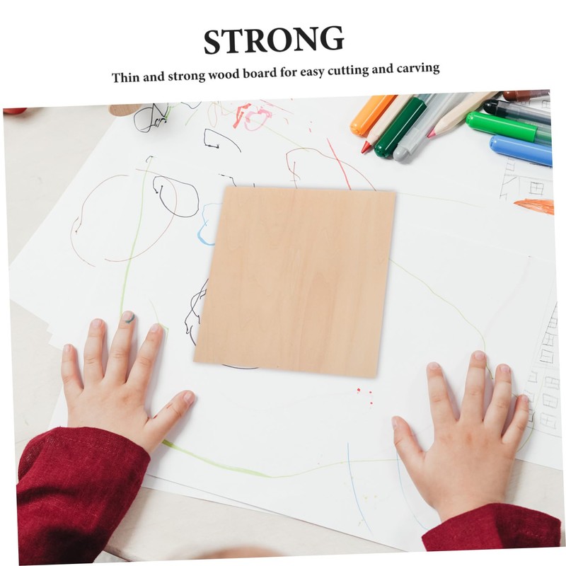 jojofuny 10pcs Thin Basswood Sheets for Woodworking Pyrography and DIY