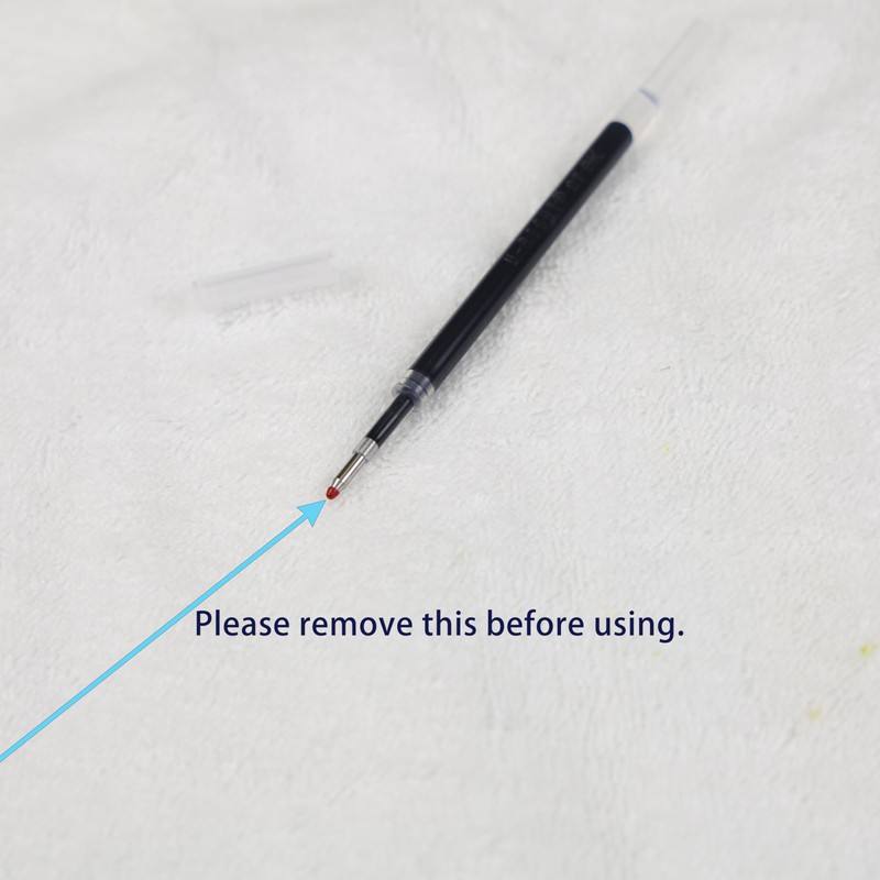 24 Pcs Retractable Black Gel Ink Refills, 0.7 mm Point