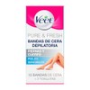 Veet Pure & Fresh, Bandas de Cera Depilatoria, Piernas y