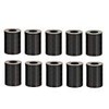 qfix Spacer Sleeves for M5 Screws, Length 25 mm, Plastic, Black, Set of 10