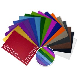 Rebehari 2pcs Felt Fabric Sheets for Crafts, 1mm Thick, 14" x 10" Felt Fabric Sheets, Felt Paper for DIY Sewing Craft, Non-Woven Felt Fabric for Sewing Patchwork Material (Red)