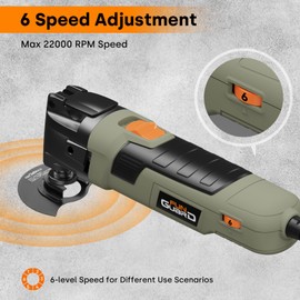 Funguard Oscillating Tool 300W, 6 Variable Speeds 22000 OPM Electric Corded Multi-tool with 3.5°Oscillation Angle, Quick Change Blade System,30pcs Accessories for Cutting, Sanding, Grinding, Scraping